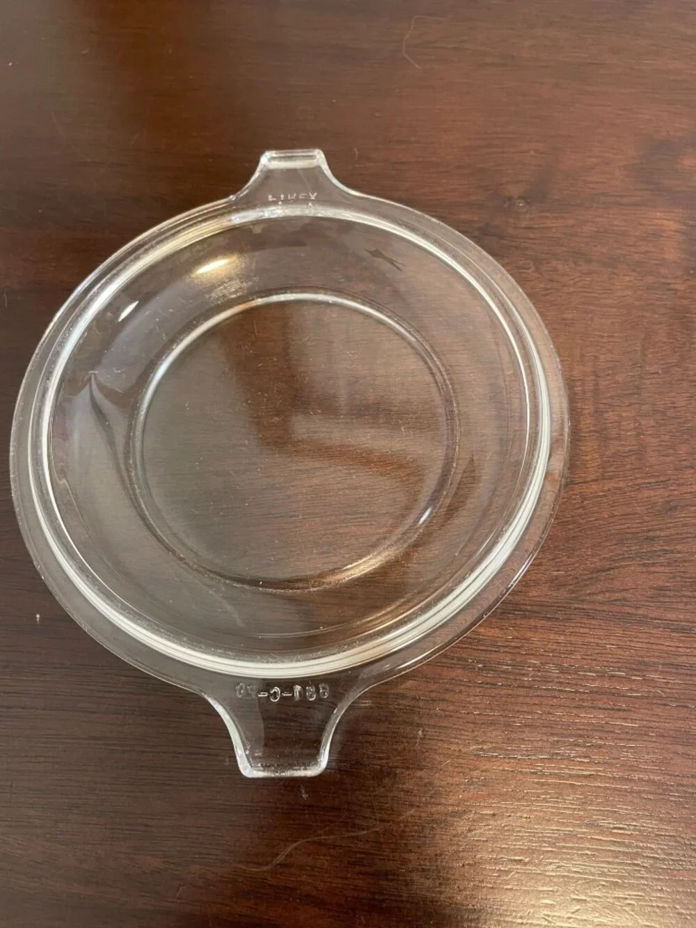 Vintage Pyrex 019 Clear Glass Mini Casserole Dish Lid 681C 20oz 600ml Round Bake